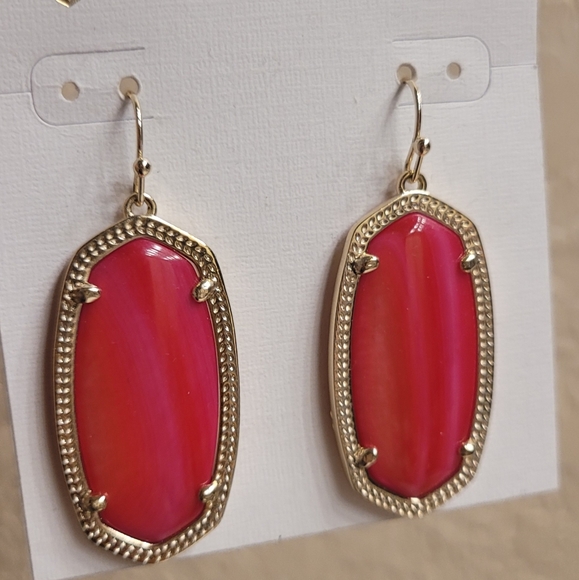 Kendra Scott Red Mother of Pearl Elle Earrings - Picture 3 of 16